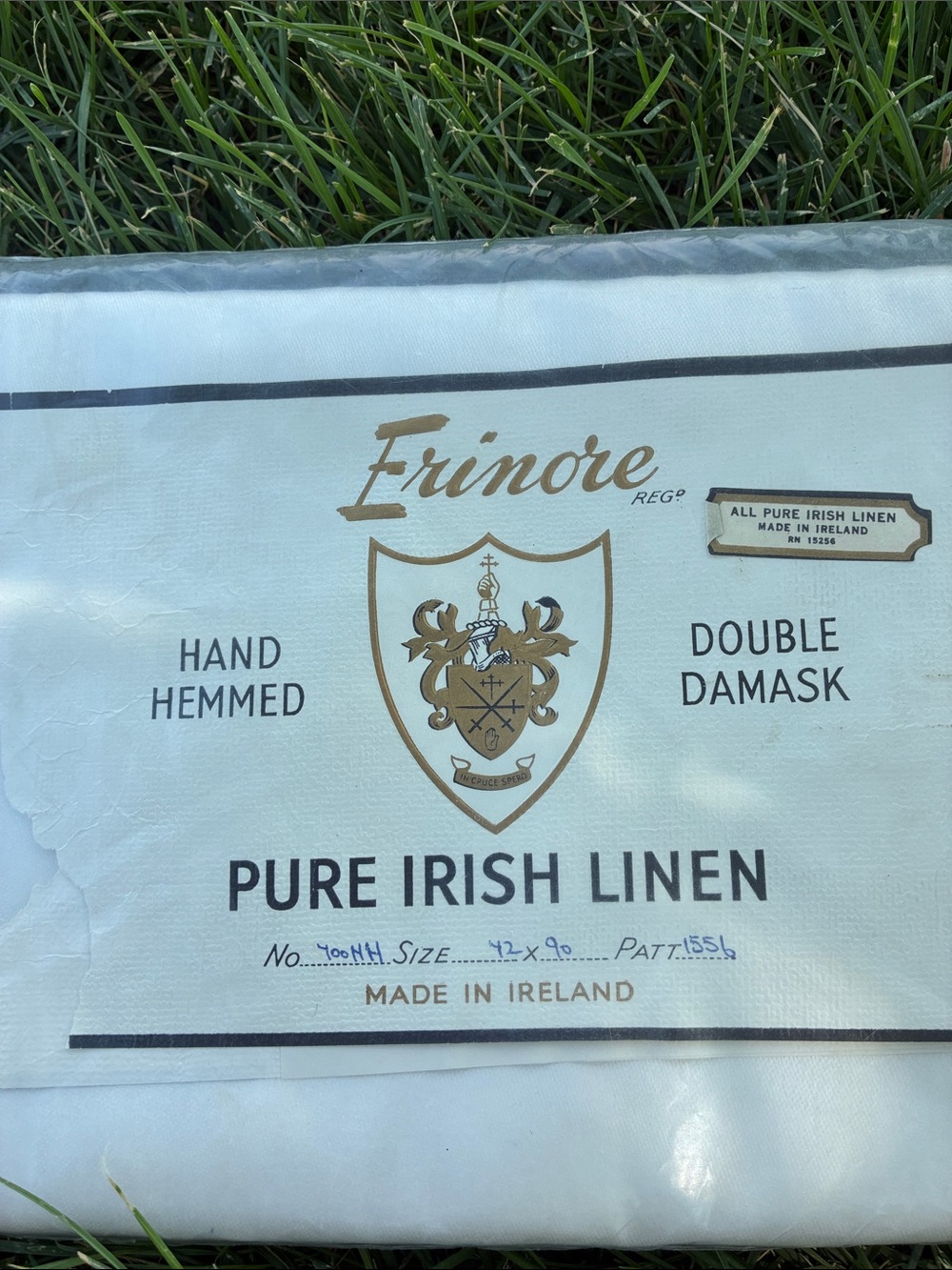 Beautiful Vintage Erinore Pure Irish Linen Double Damask Tablecloth